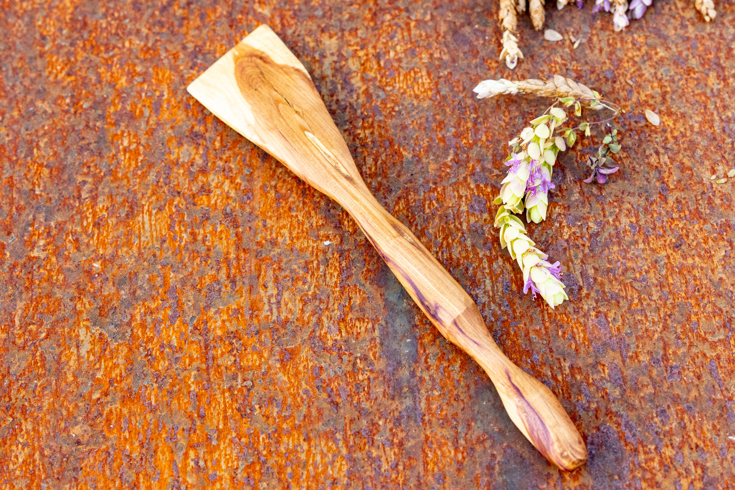 hand carved lilac wood spatula