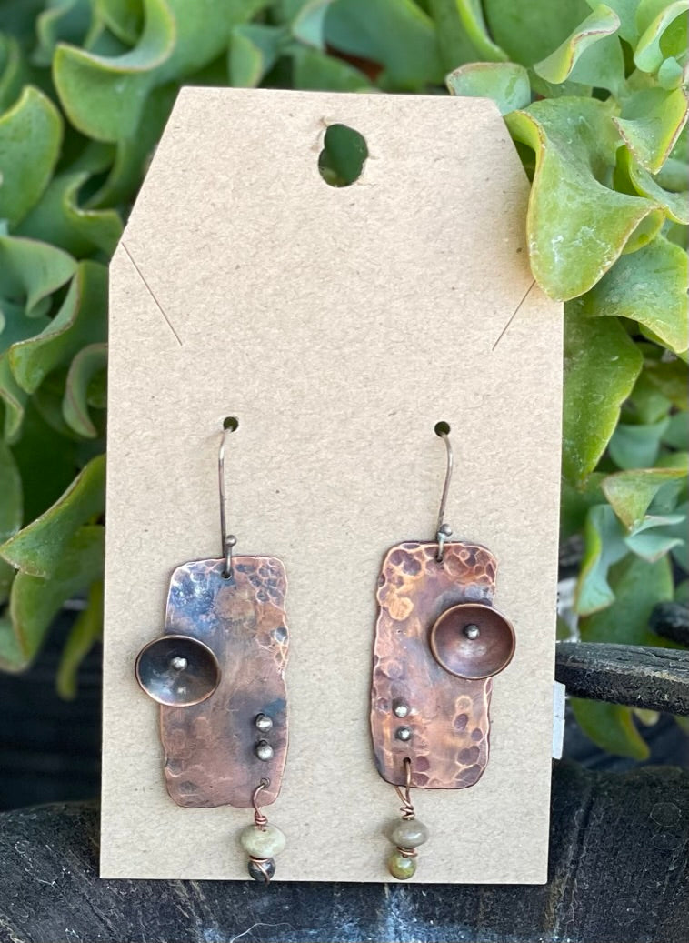 Copper Dangle Earrings