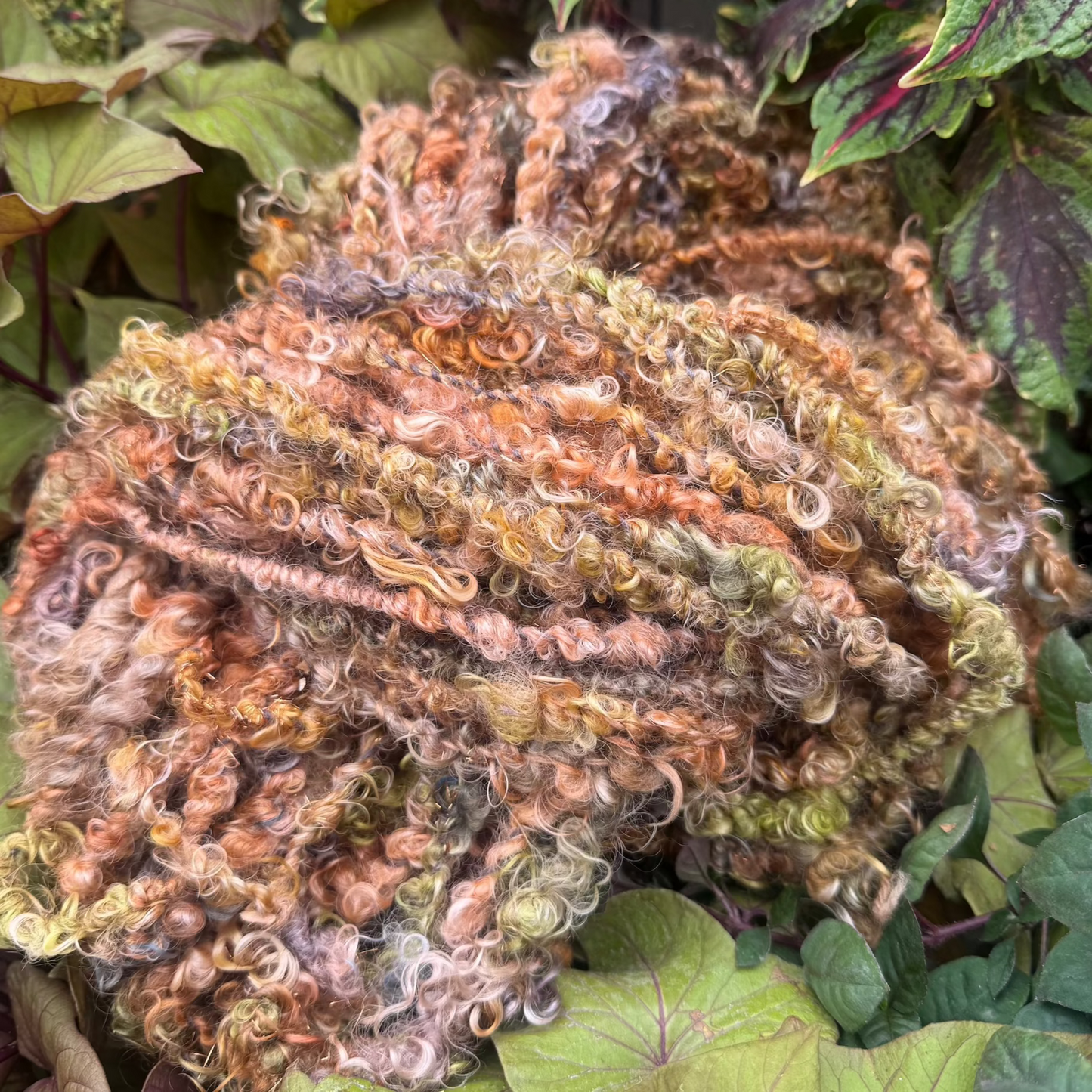 Handspun Angora (Mohair) Coil & Lock Spun Art Yarn – 78 Yards