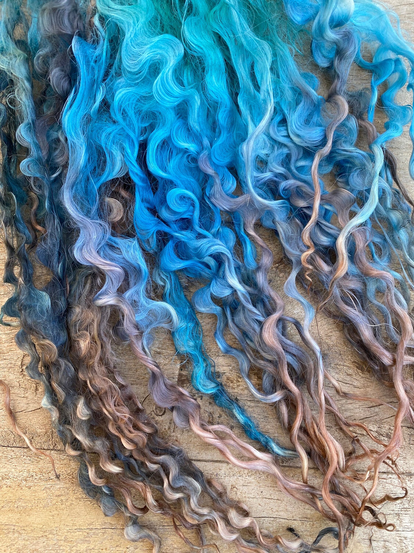 Hand Dyed Teeswater Sheep Locks