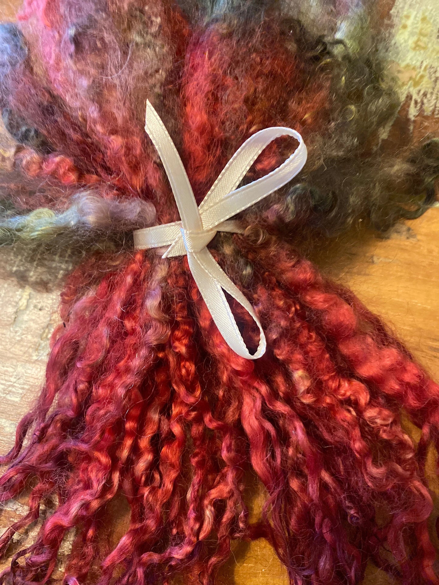 Hand Dyed Masham Sheep Locks