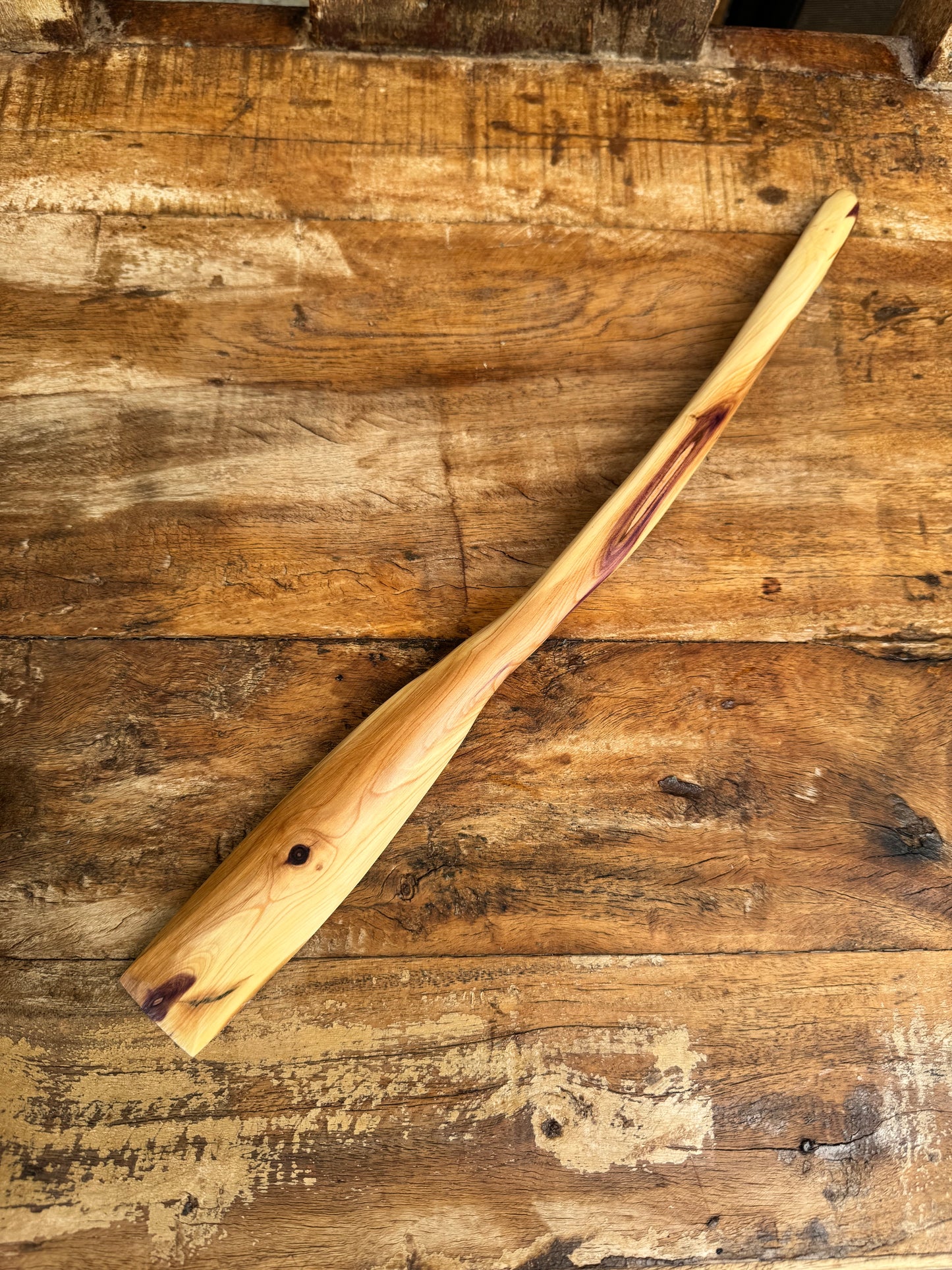 Hand-Carved Lilac Wood Sourdough Spatula
