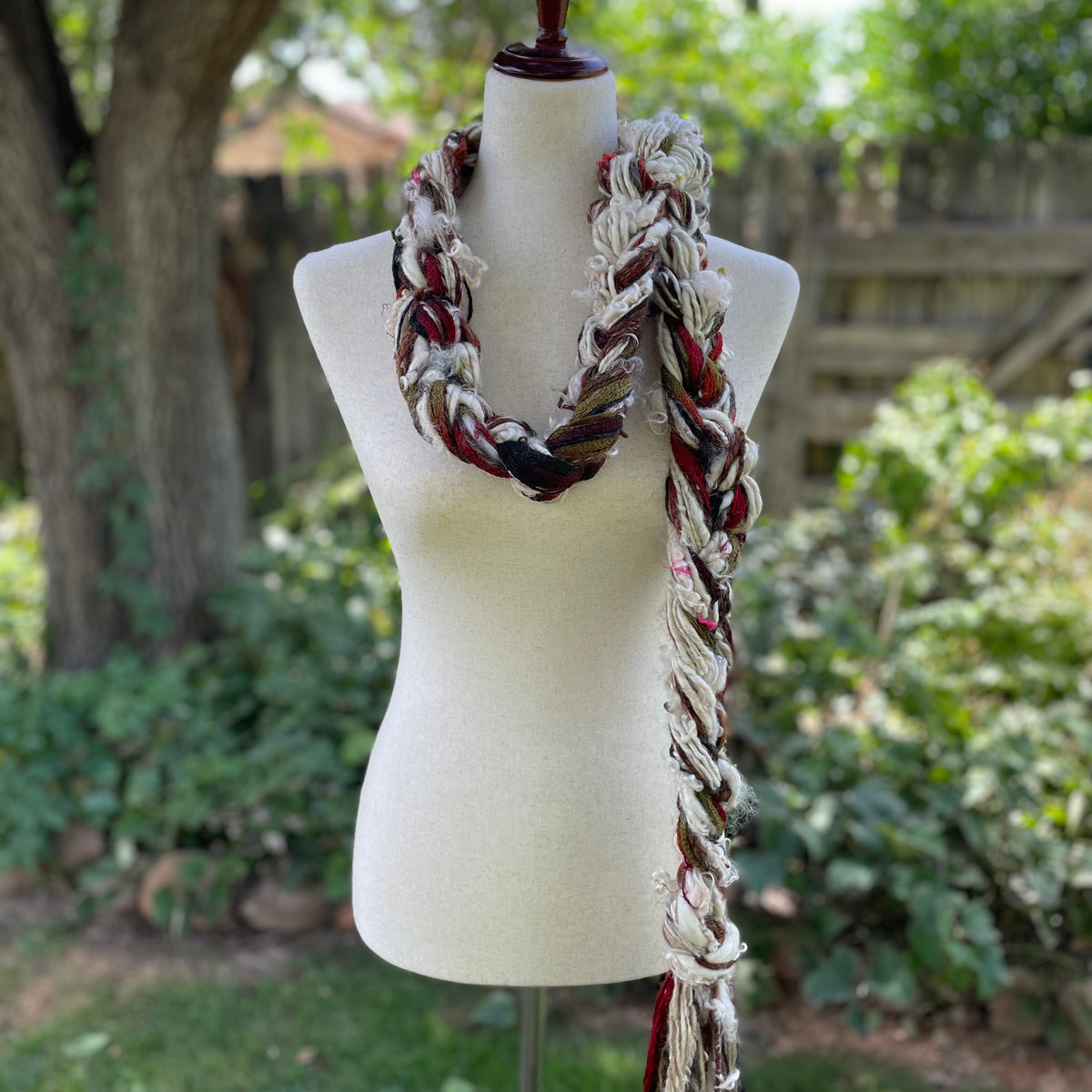 Hand knotted scarf 
