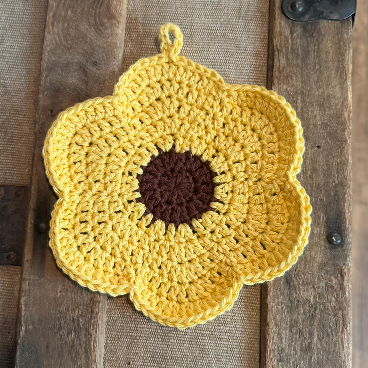Golden Sunflower Dish Cloth