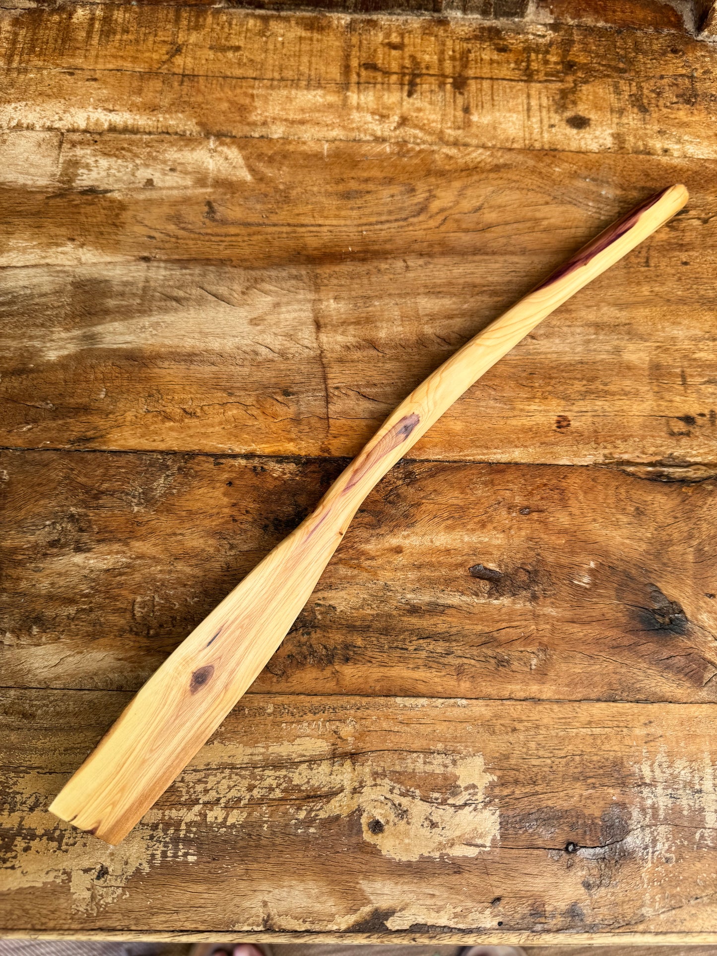 Hand-Carved Lilac Wood Sourdough Spatula