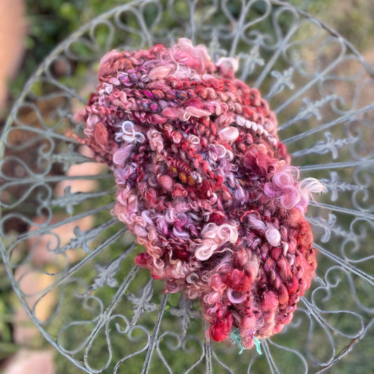 Crimson Berry Blush Art Yarn