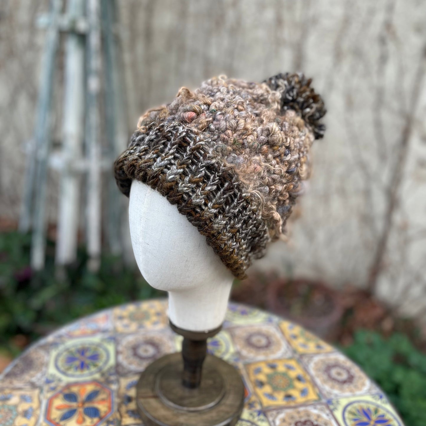 最終値下げ　 todayful Angora Yarn Beanie Rustic Hand Knitted Angora & Wool Beanie – Hand Craft From the Farm