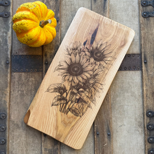 Walnut Sunflower Garden Board