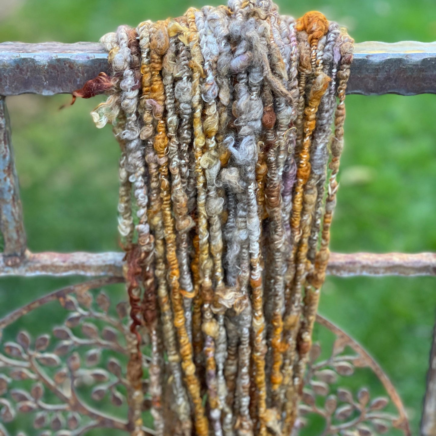 Handspun Coil & Lock Spun Angora Art Yarn – 50 Yards