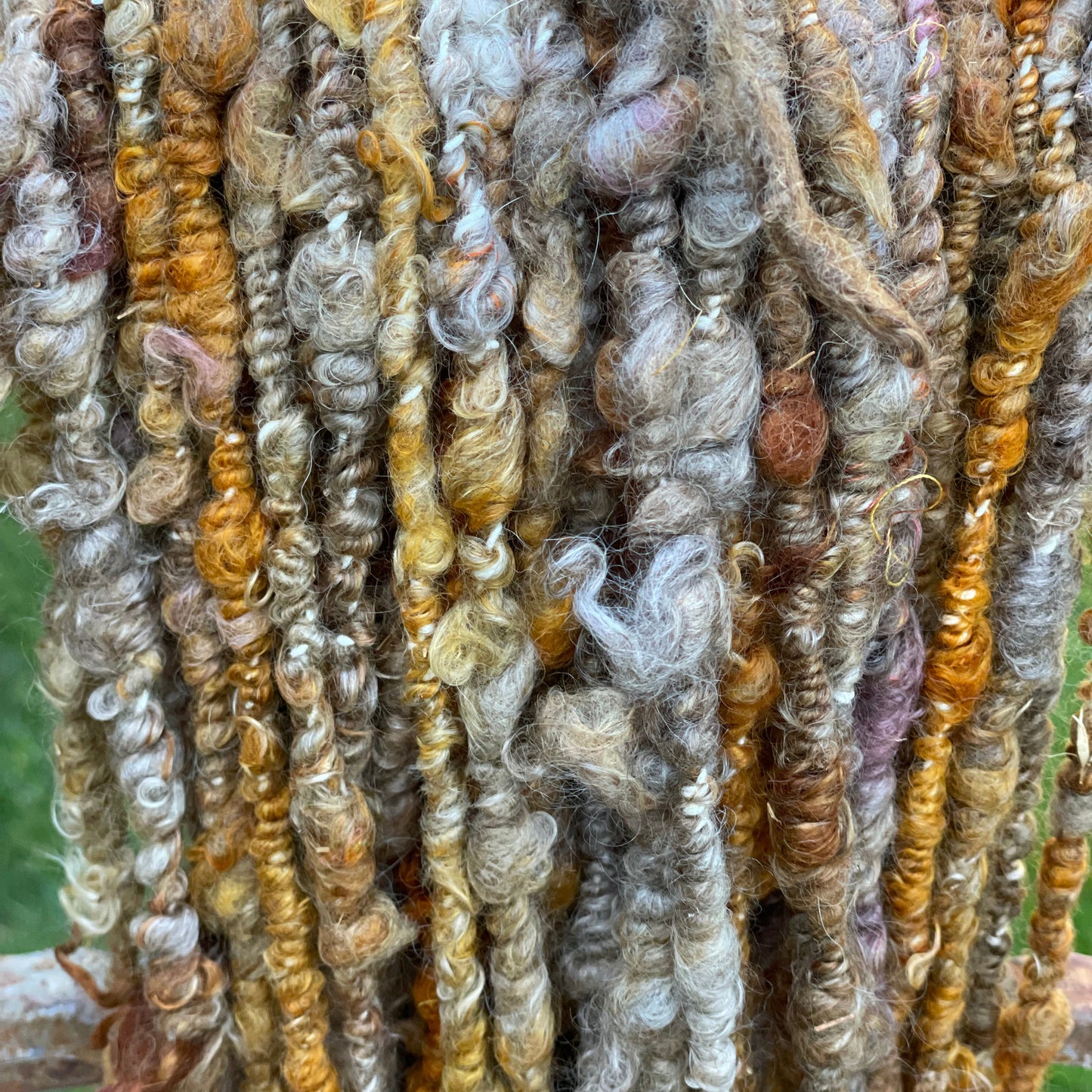 Handspun Coil & Lock Spun Angora Art Yarn – 50 Yards