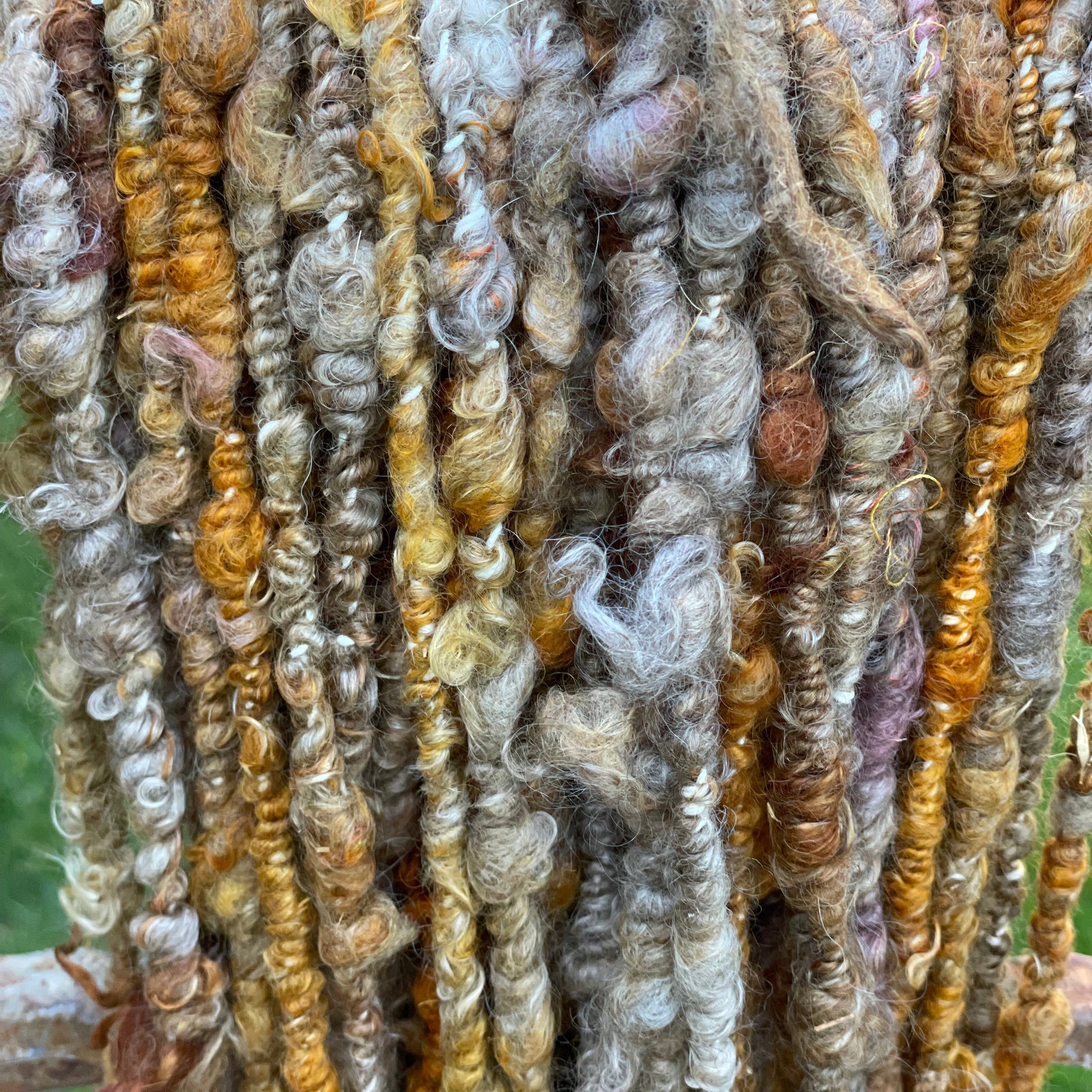 Handspun Coil & Lock Spun Angora Art Yarn – 50 Yards