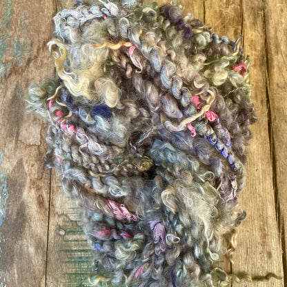 Moonmist Garden Hand Spun Angora Yarn with Sari Silk