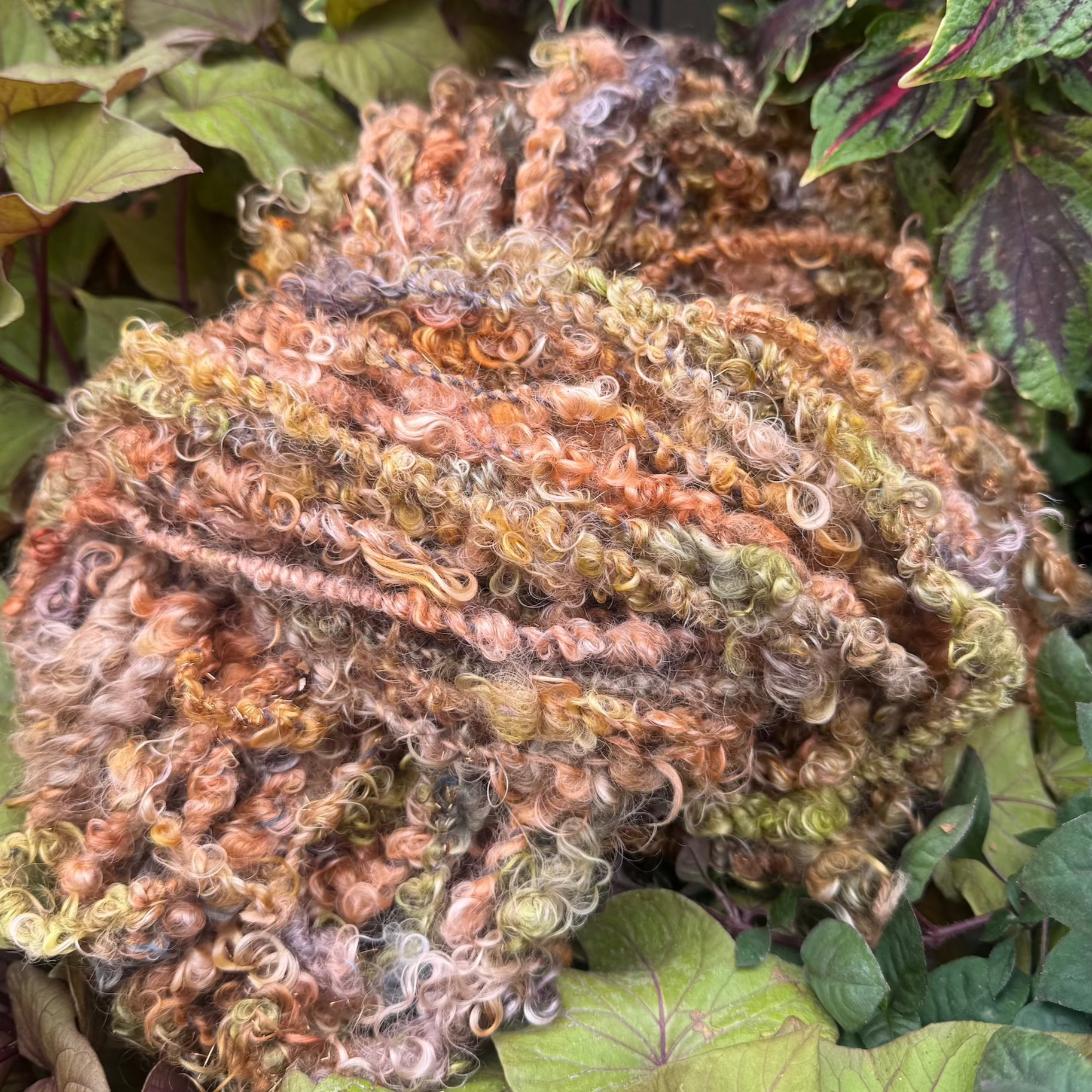 Handspun Angora (Mohair) Coil & Lock Spun Art Yarn – 78 Yards