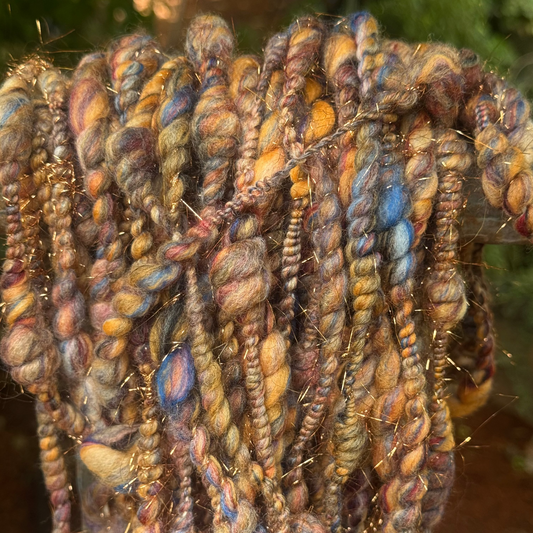 Merino wool handspun, hand dyed bulky yarn